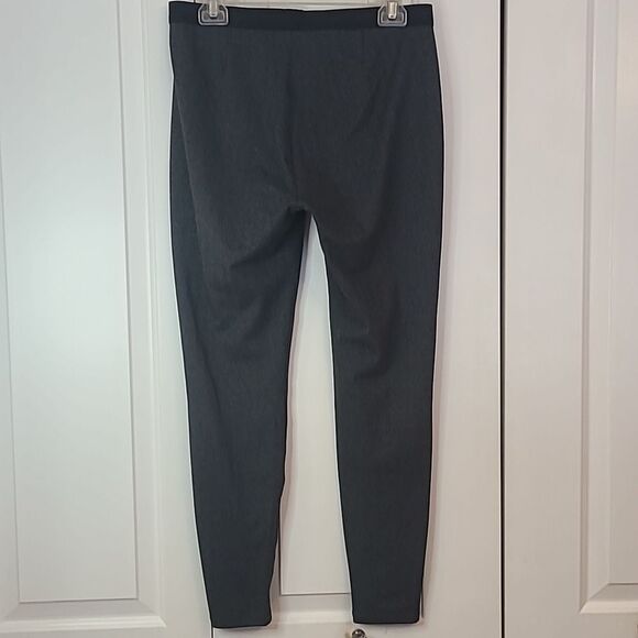 Eileen Fisher Pull On Herringbone Black & Gray Slim Leg Trouser Leggings Size PS - Picture 5 of 10